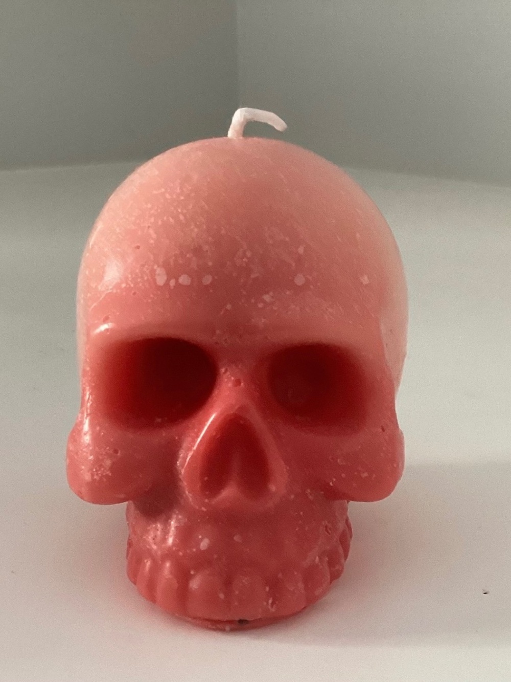 Pink Skull Candle Goth Half Skull Wax Halloween Candle